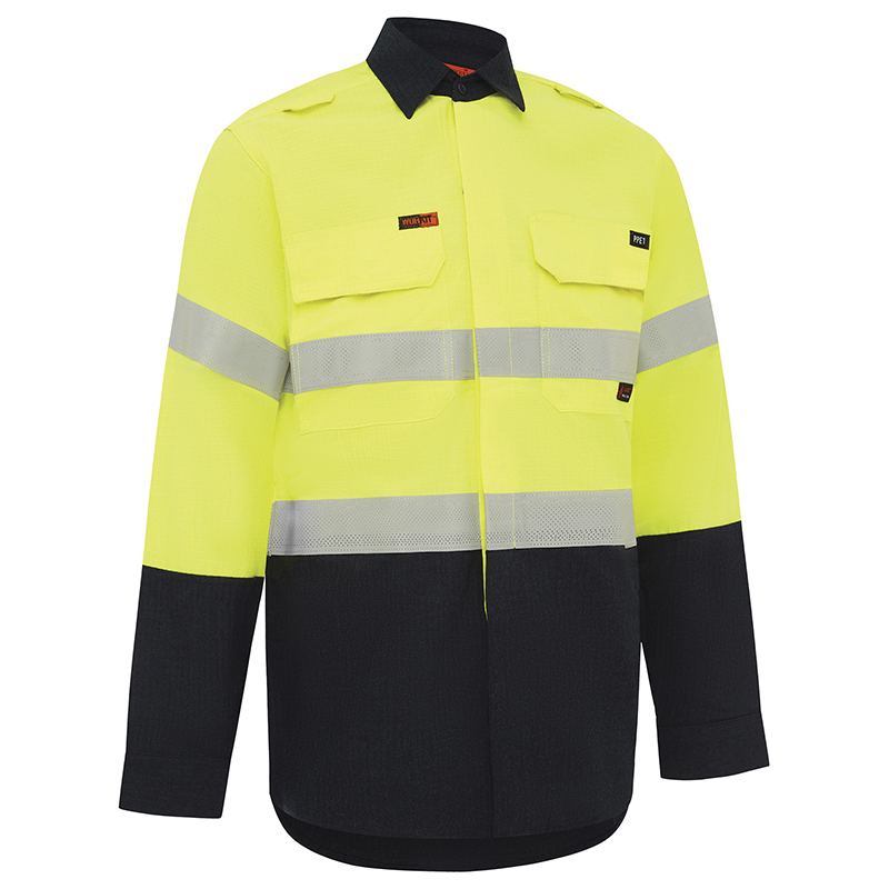 WORKIT Workwear Flarex Ripstop PPE1 FR Inherent 155gsm Lightweight Taped Shirt