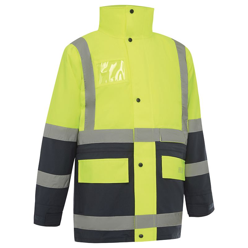 WORKIT Workwear Hi Vis 2 Tone 5 In 1 Waterproof Biomotion Taped Jacket