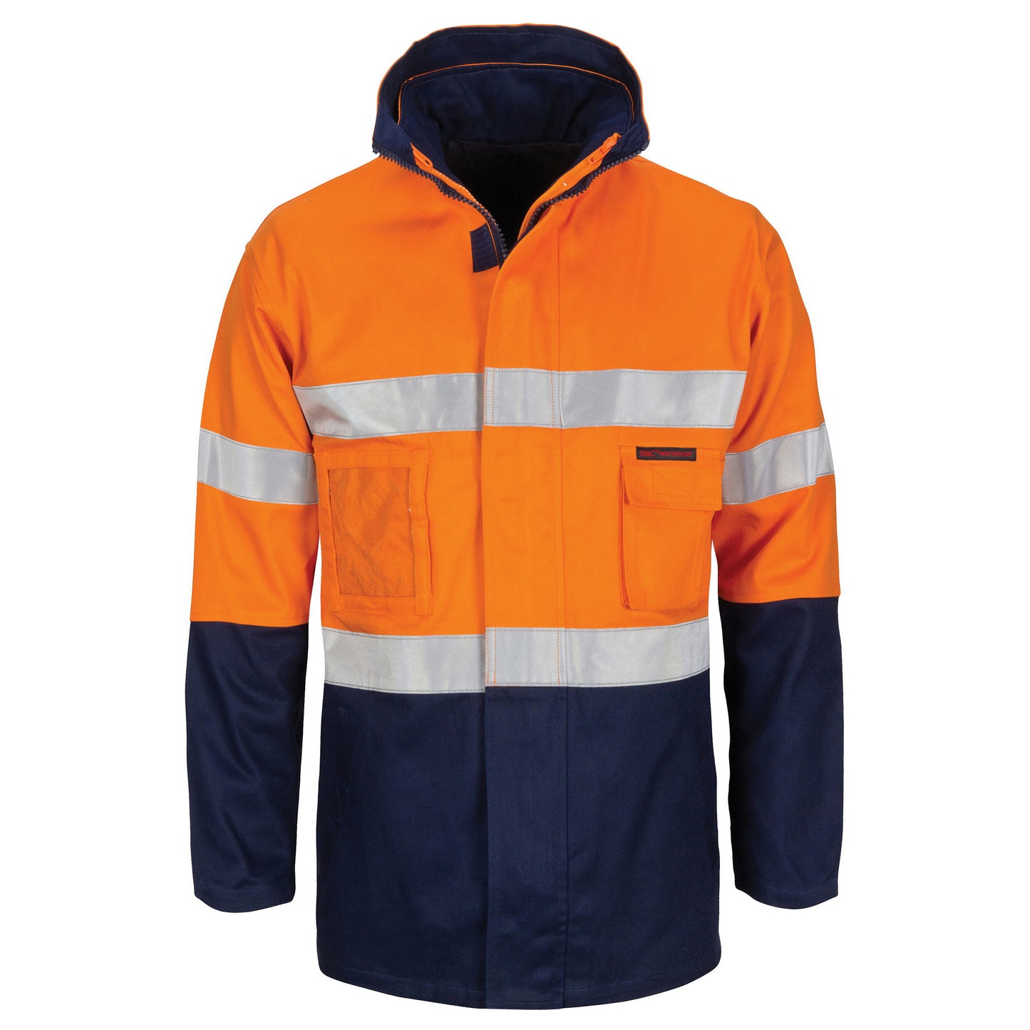 3764 HiVis "4 IN 1" Cotton Drill Jacket with Generic R/Tape