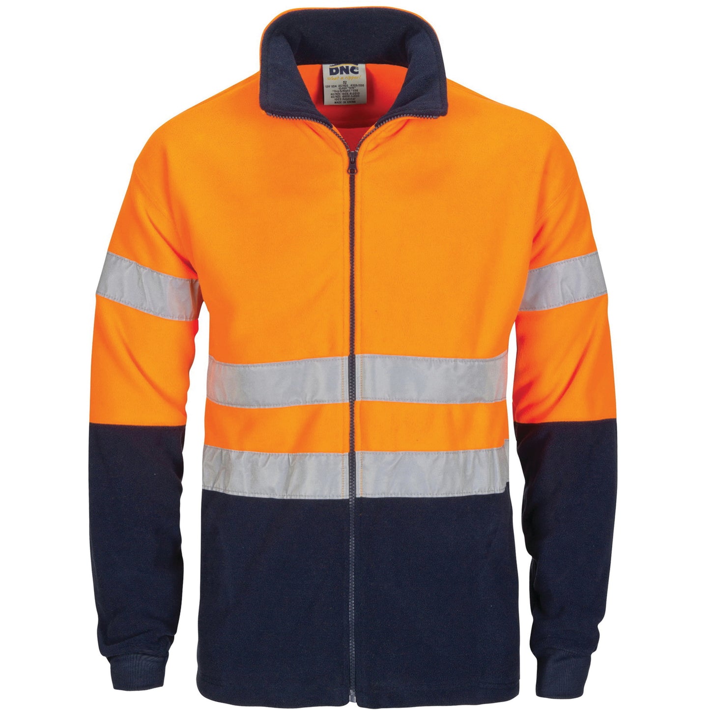 3830 HiVis two tone full zip polar fleece with generic R/Tape