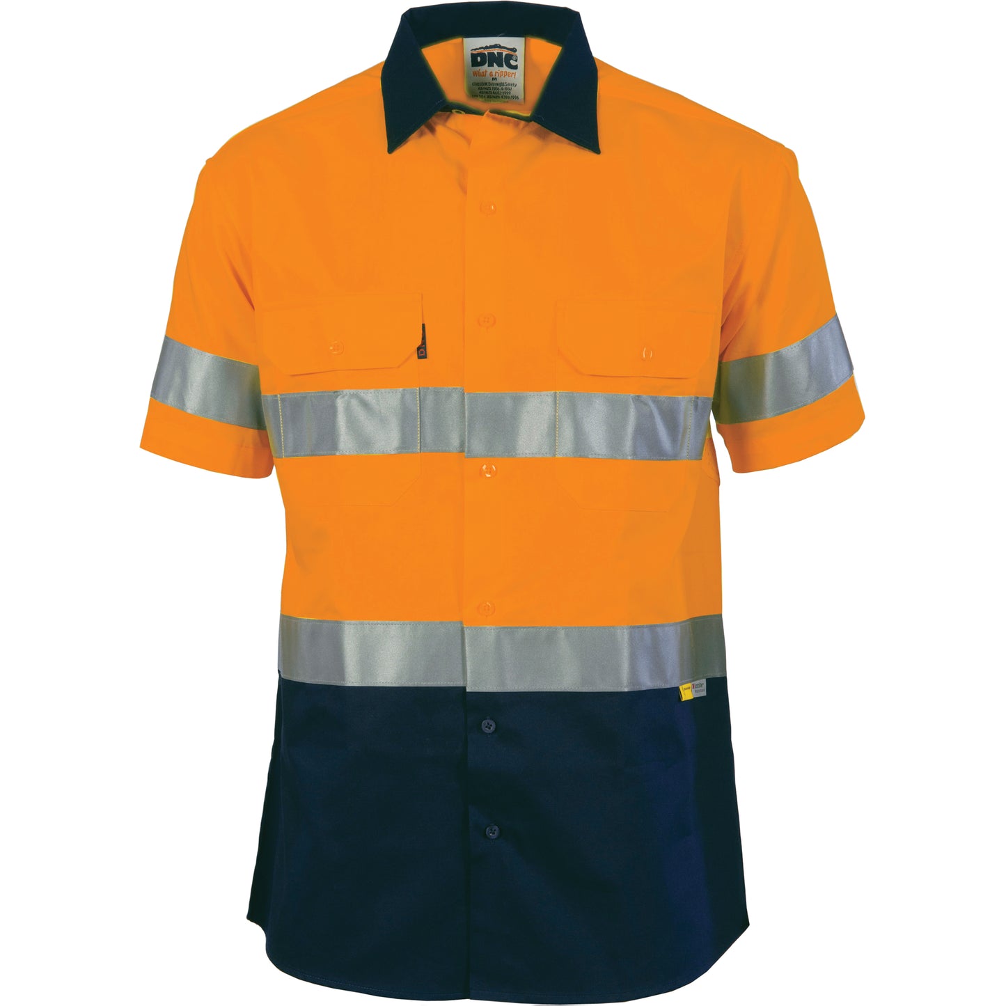 3833 HiVis Two Tone Drill Shirt with 3M 8906 R/Tape - short sleeve