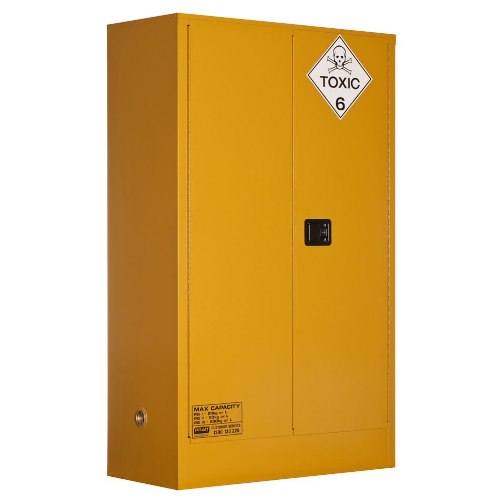 Pratt Safety Toxic Substance Storage Cabinet: 250L - 2 Doors - 3 Shelves