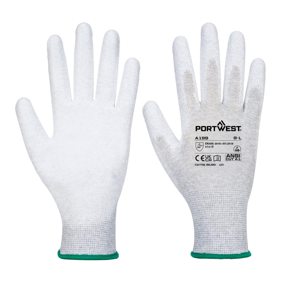 Portwest Antistatic PU Palm Glove in Grey