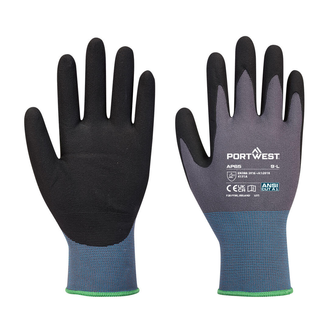 Portwest NPR Pro Nitrile Foam in Black/Grey