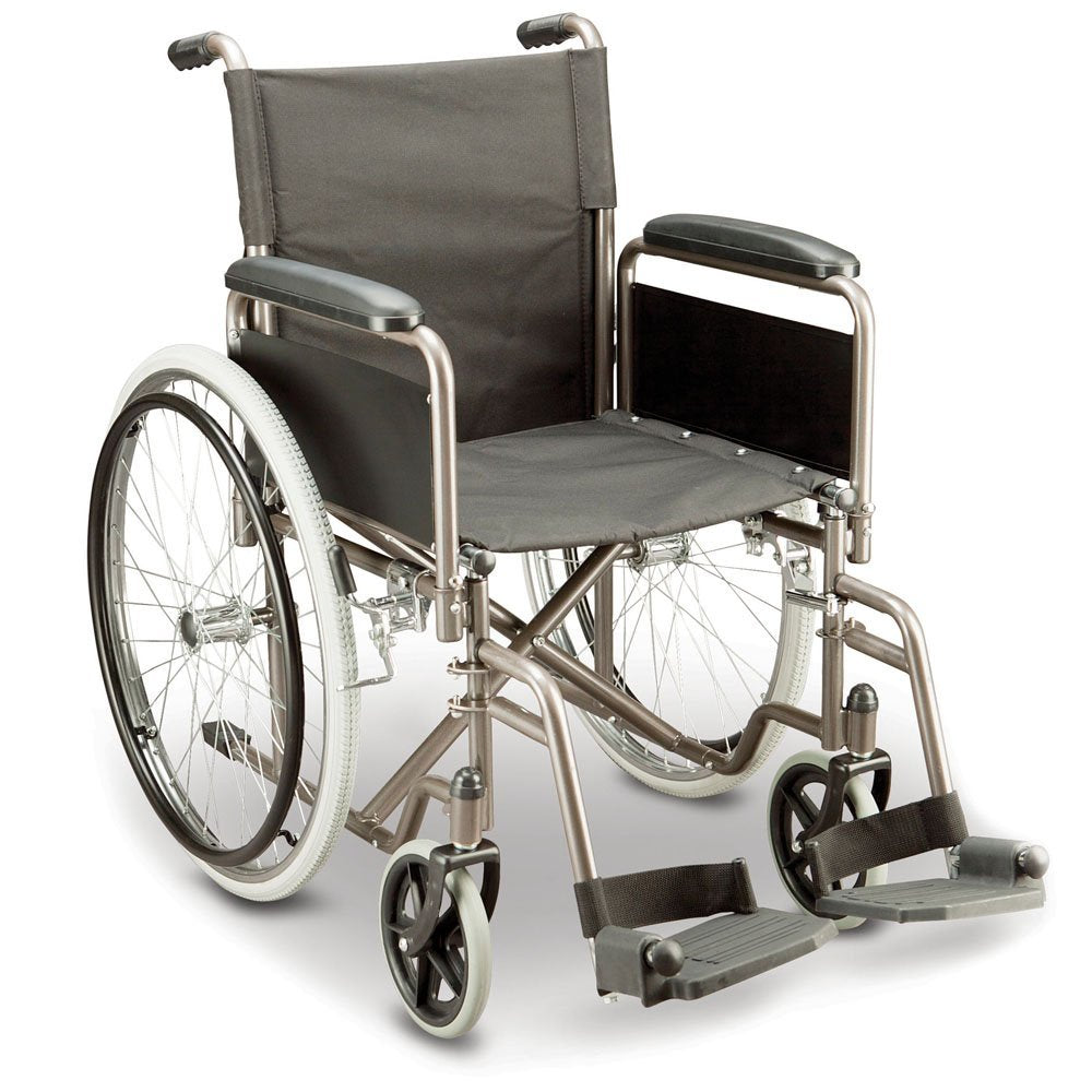 CAREQUIP ARTRIS AR-103 Wheelchair Standard Solid Wheels Self Propelled Titanium