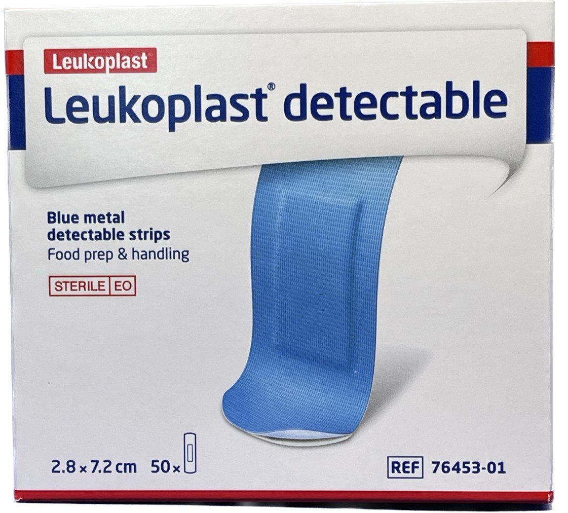 BSN MEDICAL B76453-01 Leukoplast Blue Detectable Strips 28mm x 72mm Box of 50