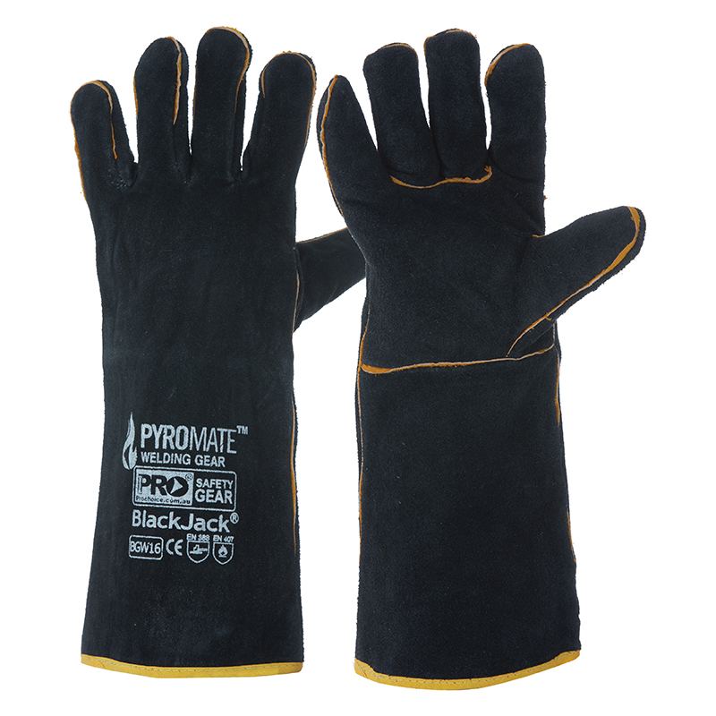 Pro Choice Safety Gear Pyromate Black Jack - Black & Gold Glove Large