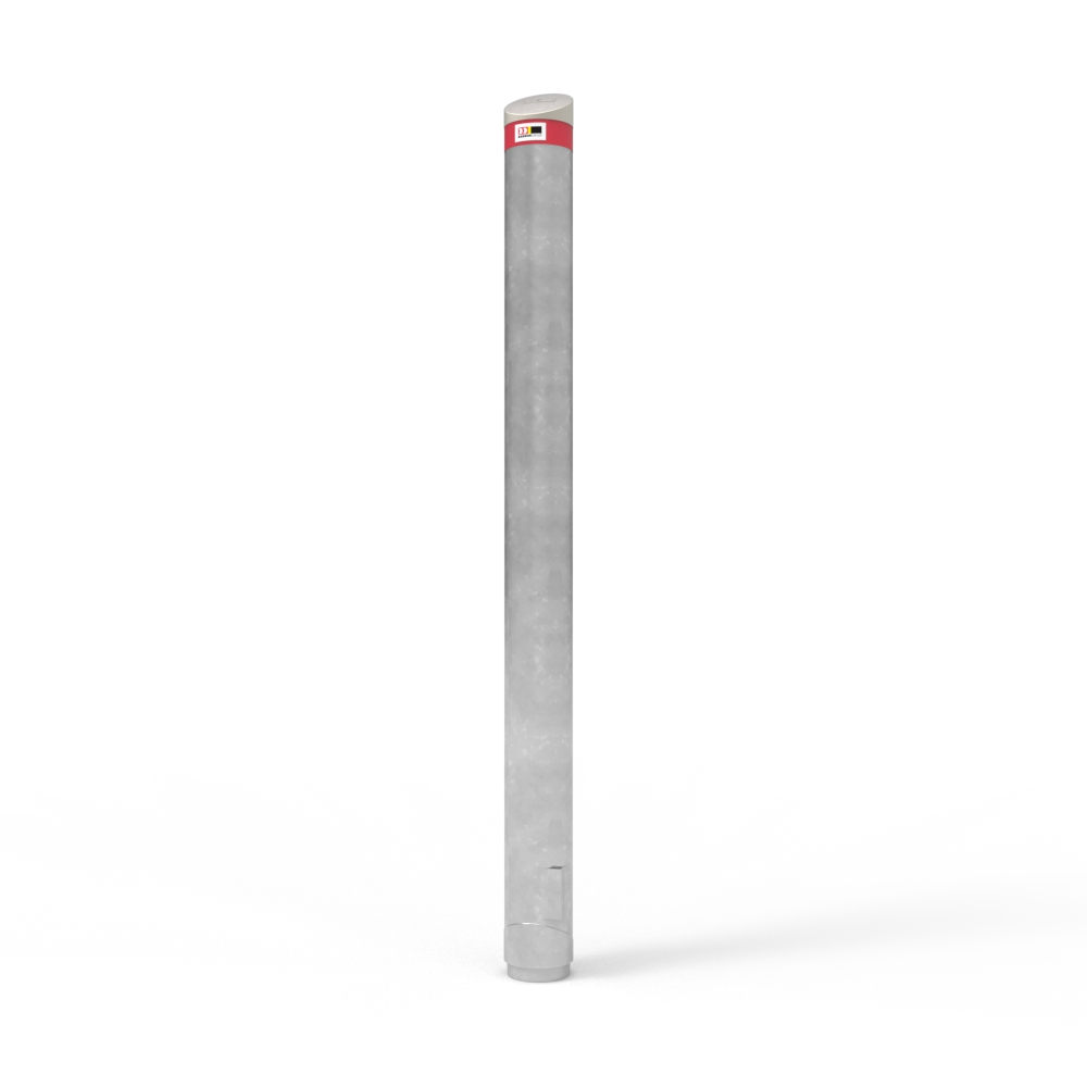 Bollard 140mm Below Ground with Cast Aluminium Angled Cap