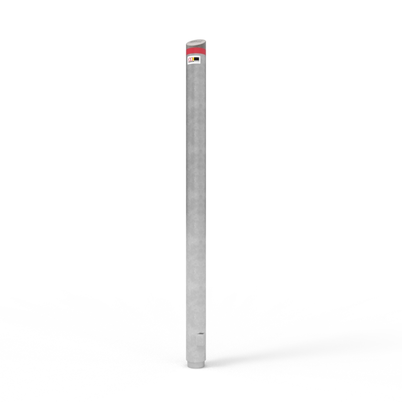 Bollard 90mm Below Ground with Cast Aluminium Angled Cap