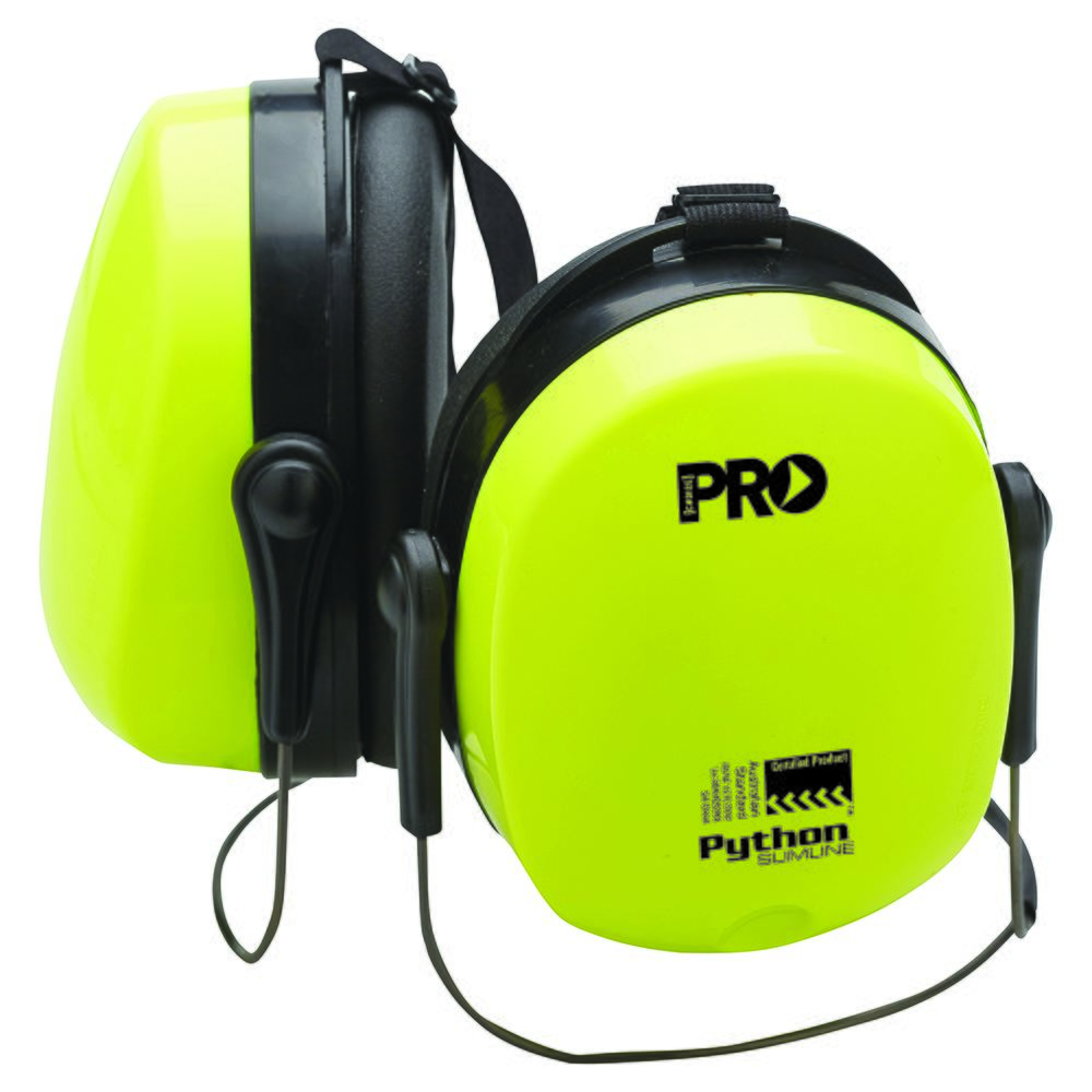 Pro Choice Safety Gear Python Slimline Neckband Earmuffs Class 4, -23Db