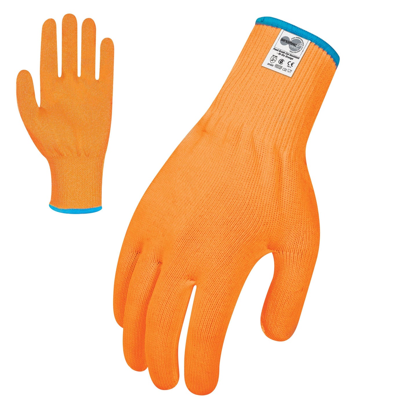 Force360 Force360 Hi-Vis Orange Food Grade 13 gauge Glove (Cut Level D)