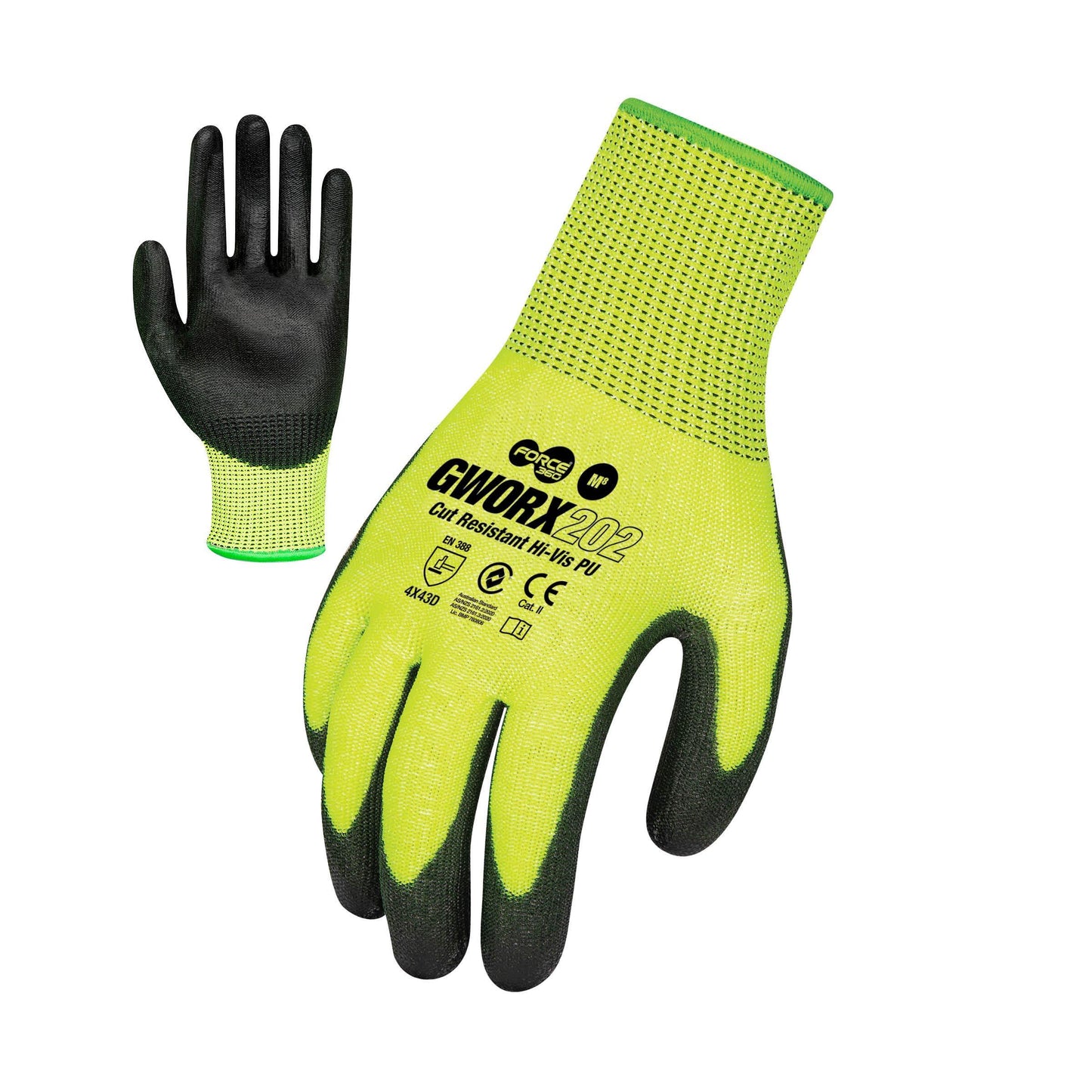 Force360 Force360 Hi Vis Cut Resistant PU Glove (Cut Level C)