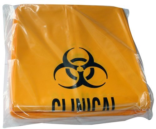Max Global Products IWB10 Bag: Clinical Waste Yellow 60L 540mm x 995mm 50um Pack 10