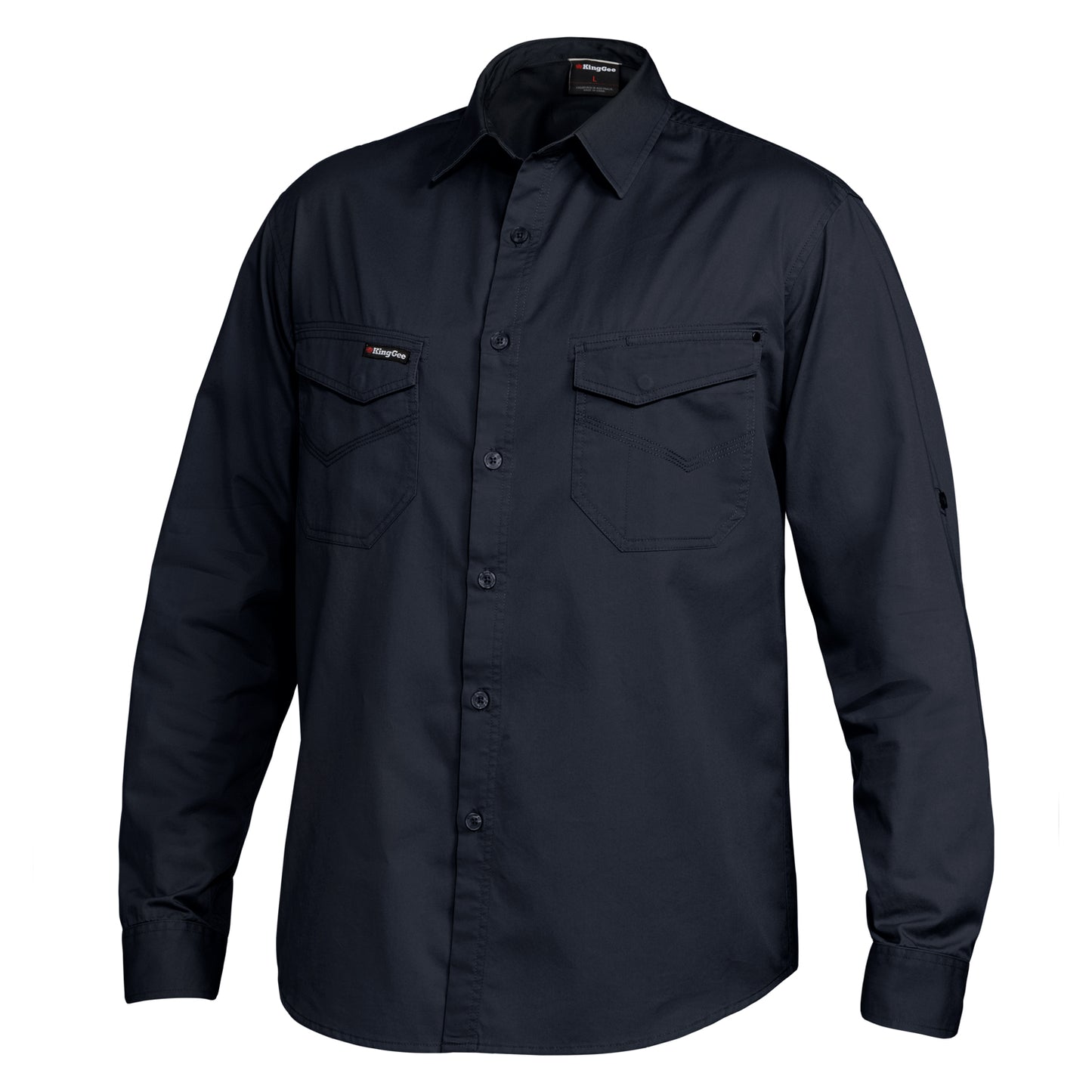 King Gee K14350 Tradies Lightweight Cotton Drill Long Sleeve Work Shirt
