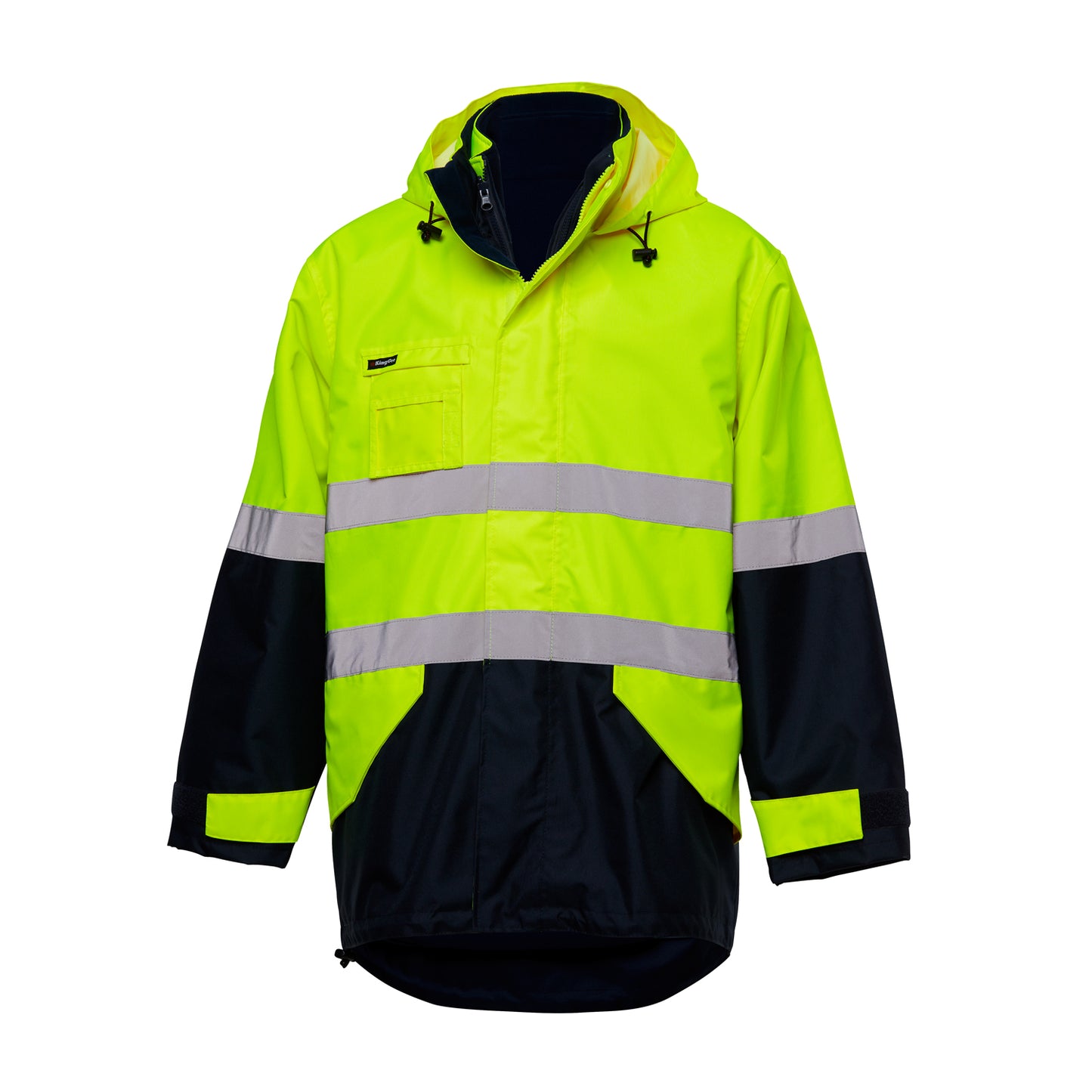 King Gee K55300 Originals 4 in 1 Waterproof Hi-Vis Reflective Work Jacket