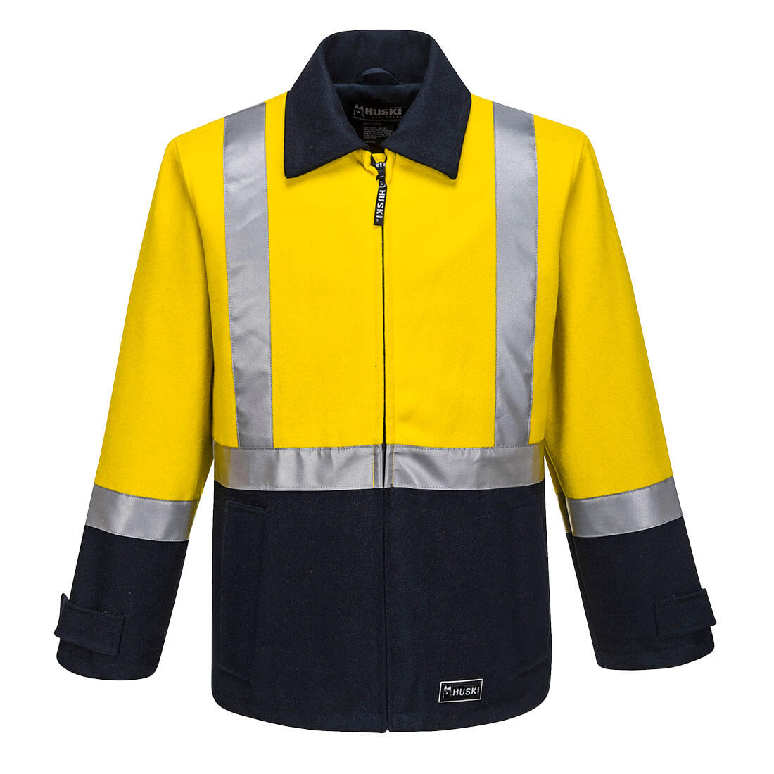 Portwest Huski FR Bluey Jacket in Yellow/Navy