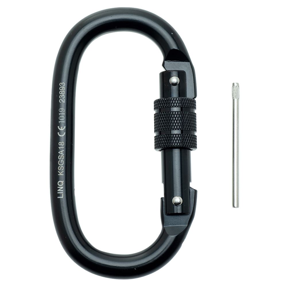LINQ Height Safety Karabiner - Screw Gate Steel Alloy 18mm