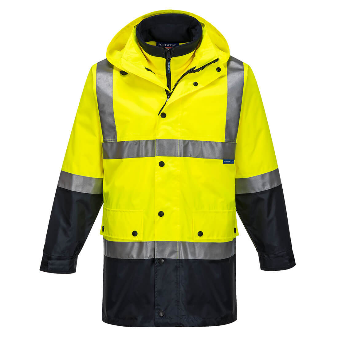Portwest Eyre Day/Night 3-in-1 Jacket in Yellow/Navy