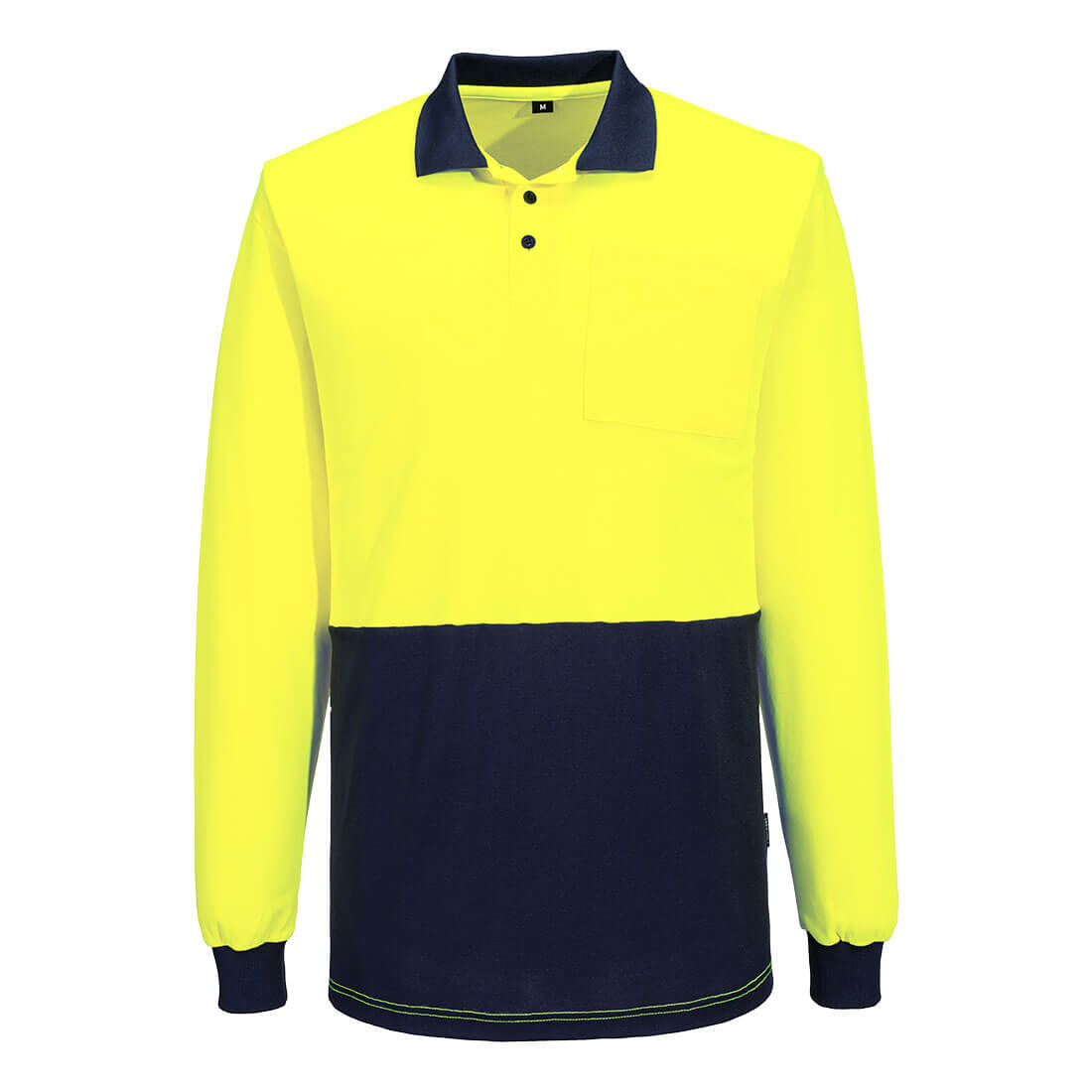 Portwest MP414 Hi-Vis Cotton Comfort Contrast Class D Polo Shirt L/S