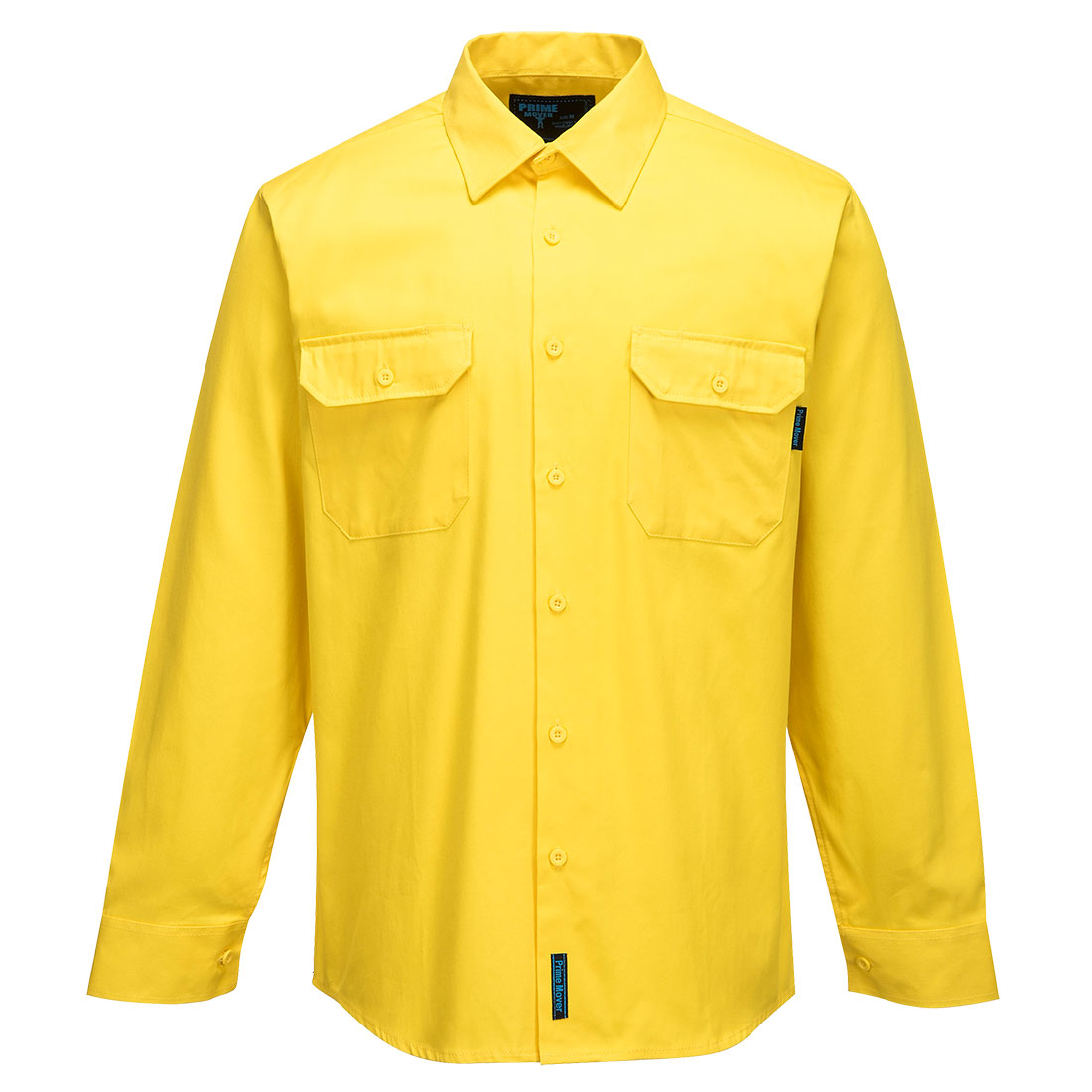 Portwest Hi-Vis Regular Weight Long Sleeve Shirt in Yellow