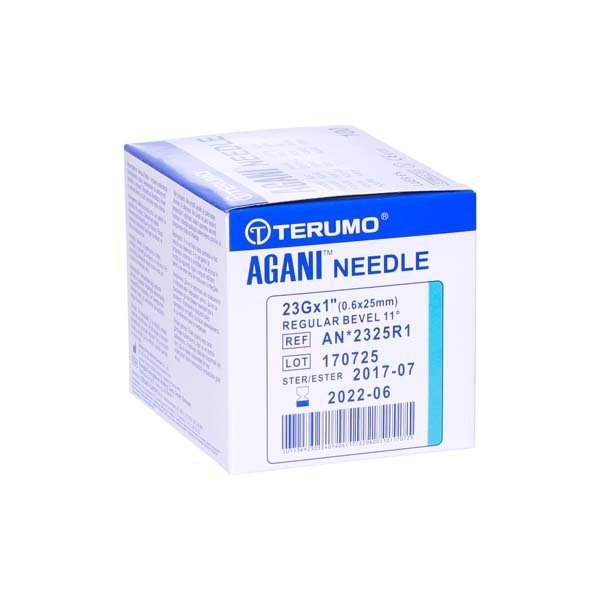 TERUMO NE2325 Needle 23G x 1in 0.65 x 25mm Box of 100 Deep Blue