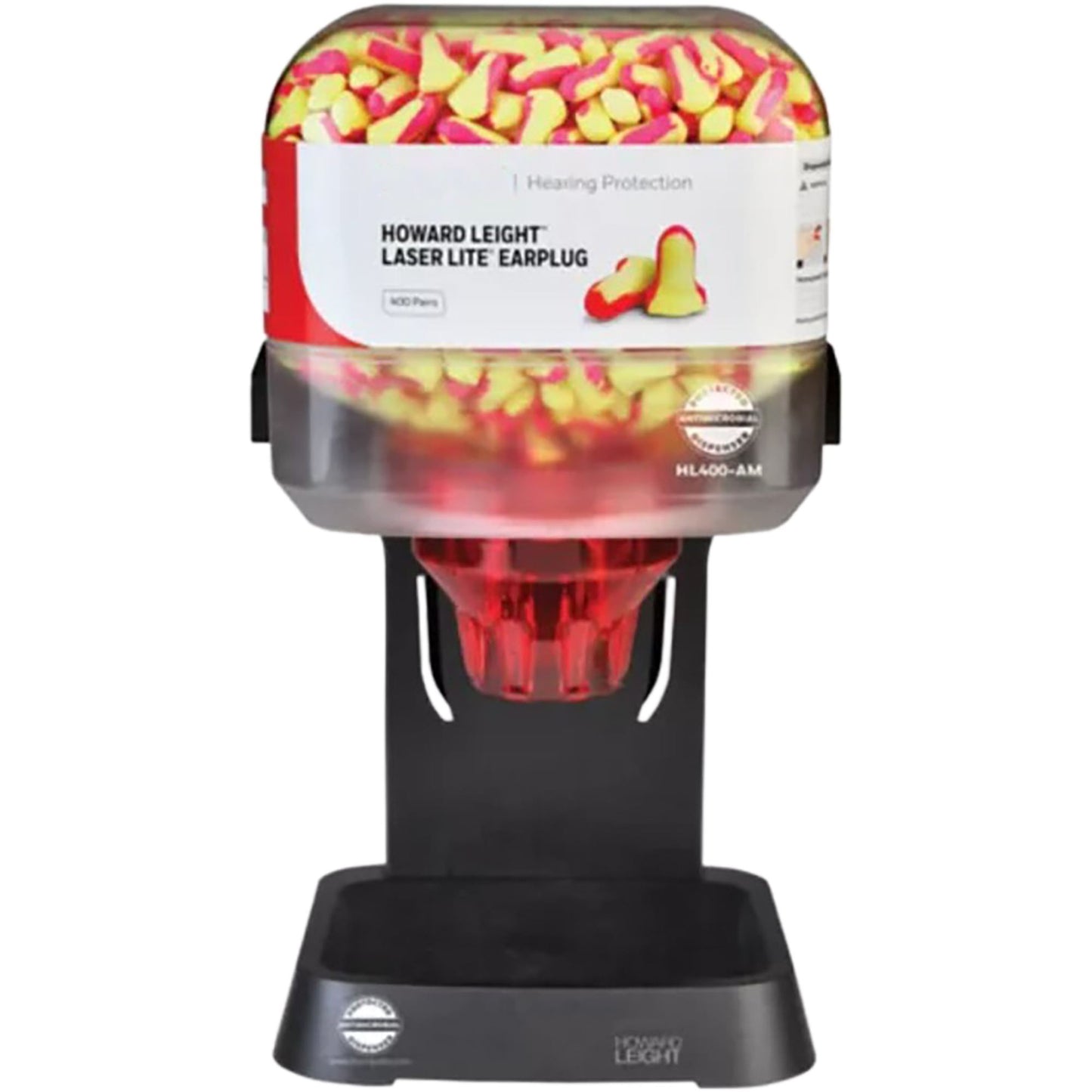 Howard Leight HL400 Lite dispenser Antimicrobial with 400 pairs Laser Lite earplugs