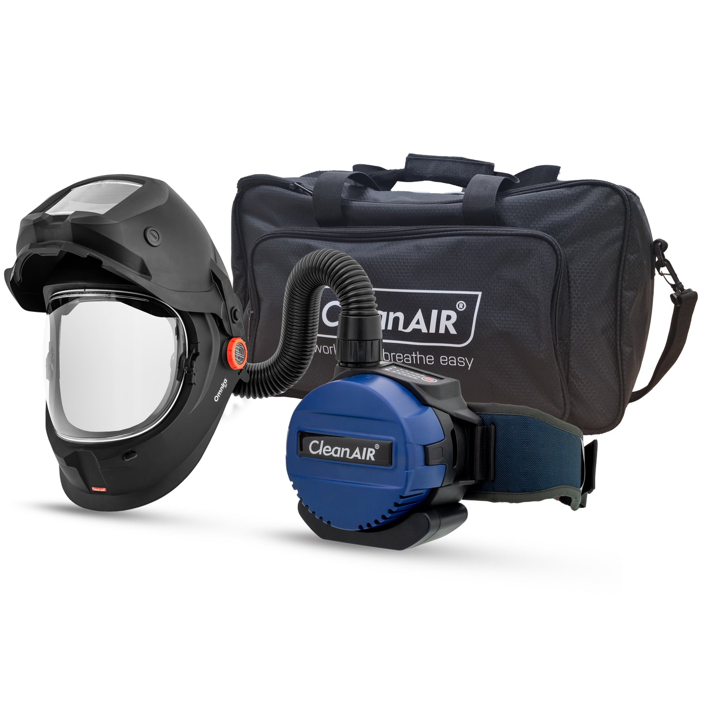 CleanAIR R813201 Omnira COMBI Flip-up Welding Helmet & Basic PAPR Kit