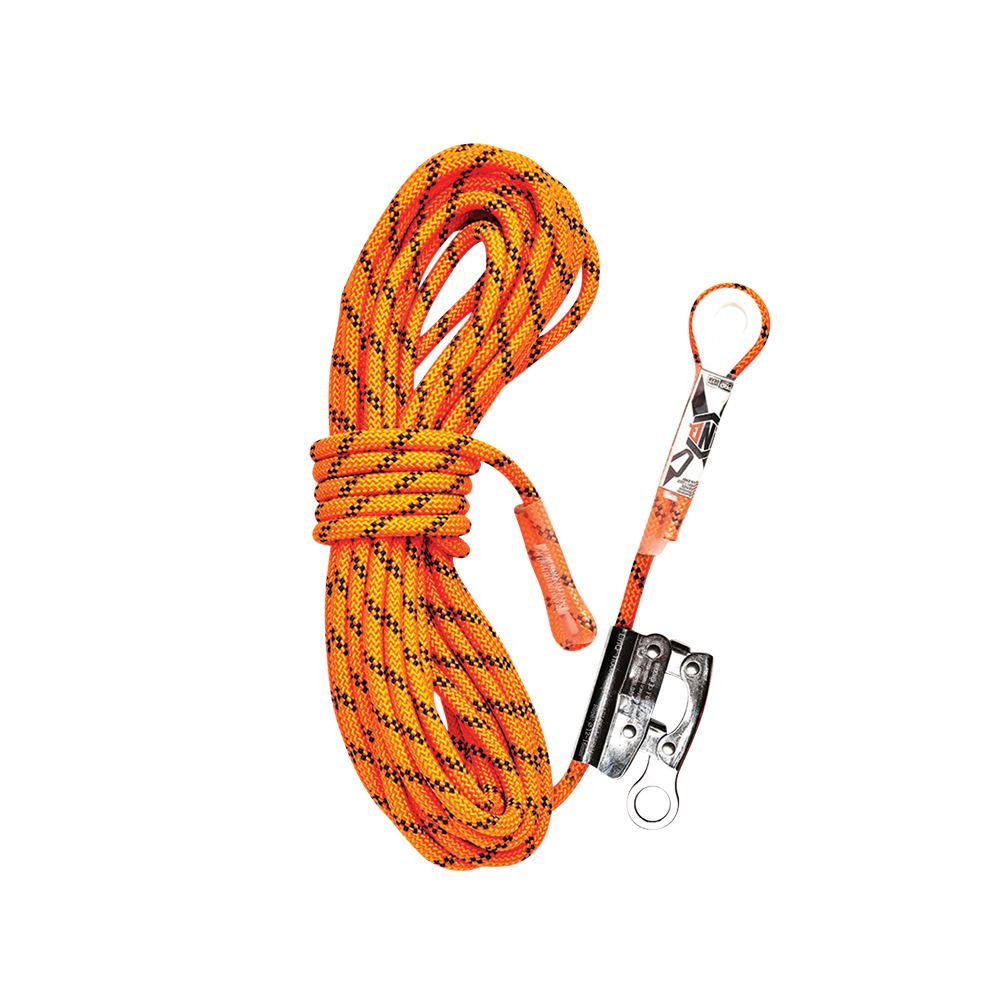 LINQ Height Safety Kernmantle Rope With Thimble Eye & Rope Grab 50M