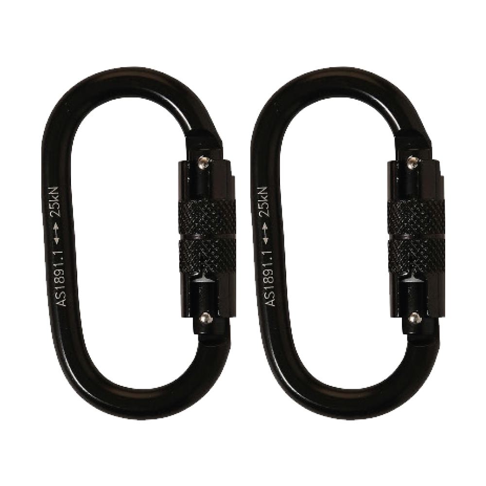 LINQ Height Safety Single Leg Kernmantle 2M Shock Absorb Rope Lanyard With Hardware KD X2
