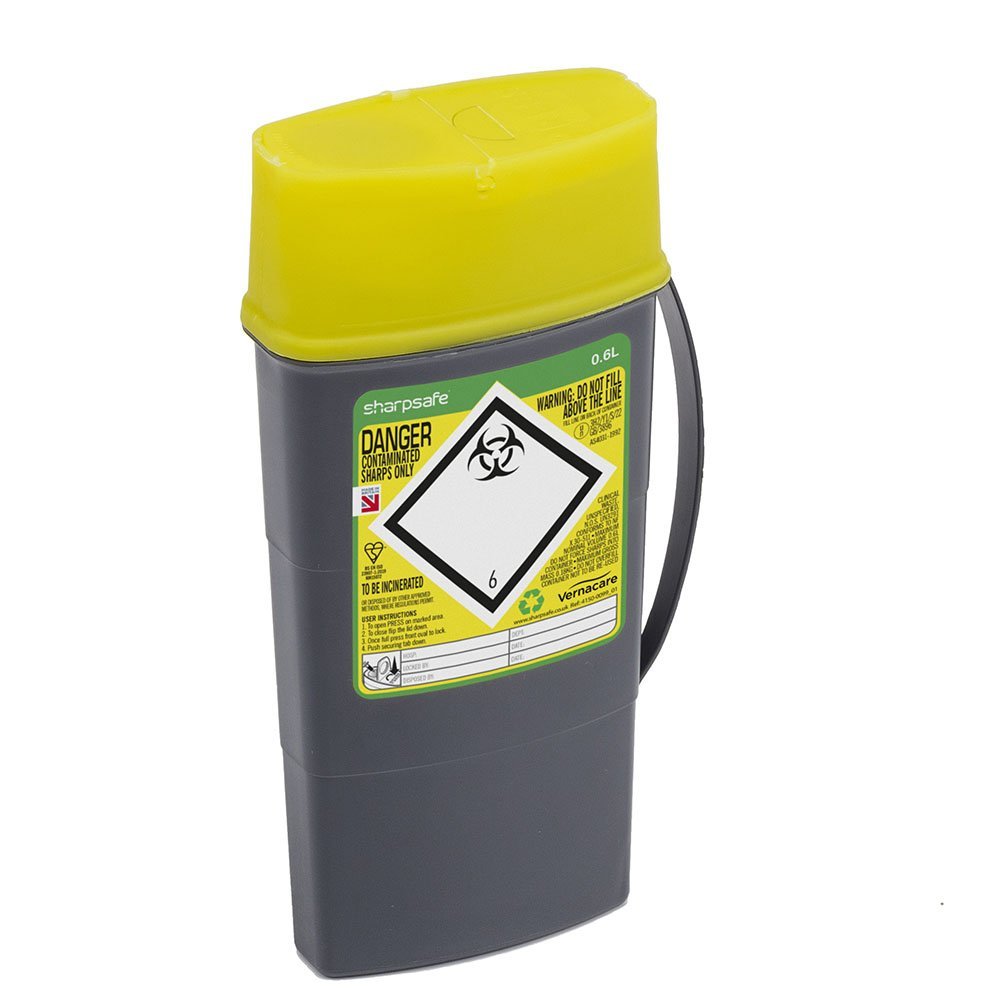 PLASCARE AUST SS4150-6 Sharps Container Sharpsafe 5th Gen 600mL