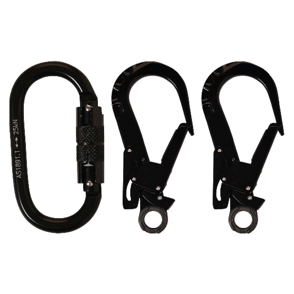 LINQ Height Safety Elite Double Leg Elasticated Lanyard With Hardware KD & ST X2
