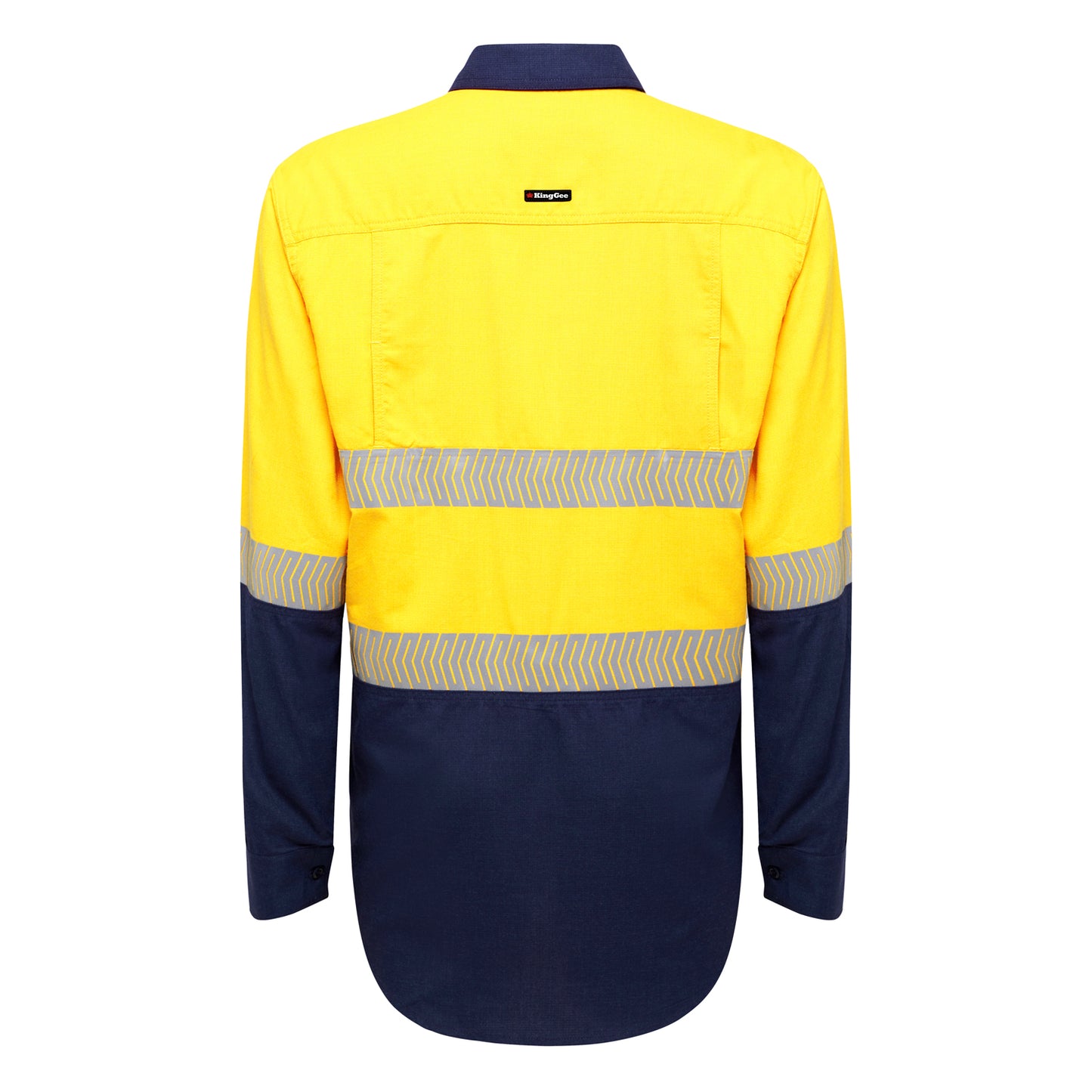 King Gee Y04370 ShieldTec LENZING FR Hi Vis 2Tone Open Front Taped Shirt PPE1