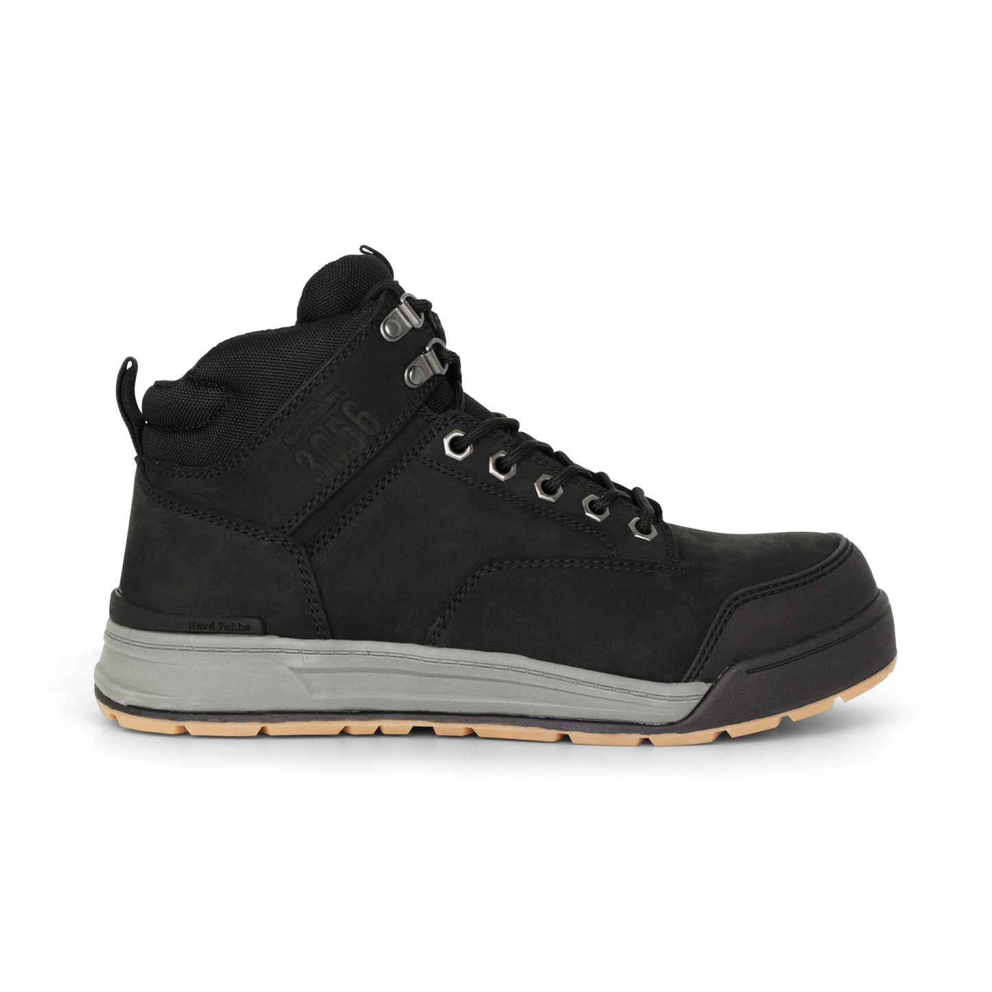 Hard Yakka Y60201 3056 Lace Up & Side Zip Steel Toe Safety Boot - Black