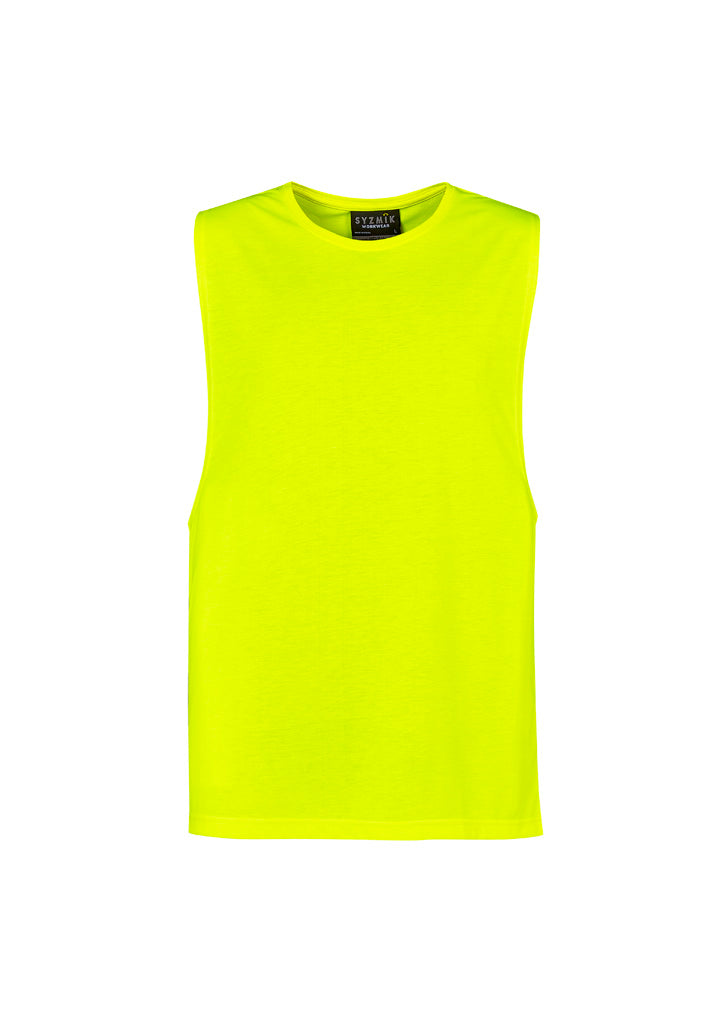 Syzmik Men's Hi Vis Sleeveless Tee - Yellow