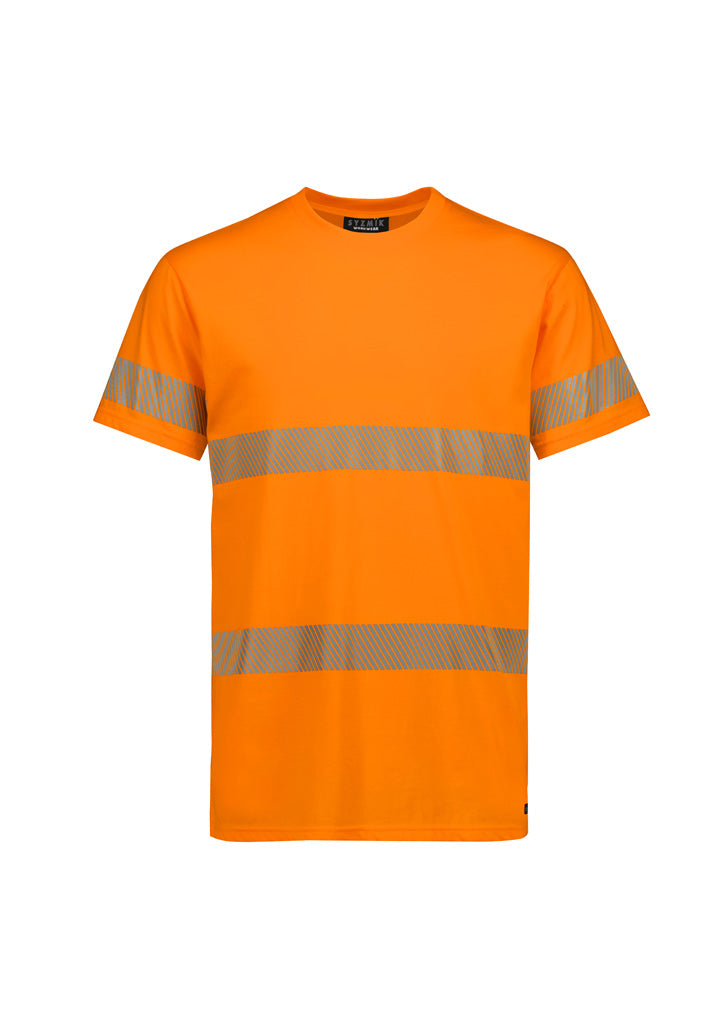 Syzmik Men's Hi Vis Segmented Tape Cotton Tee Shirt - Orange