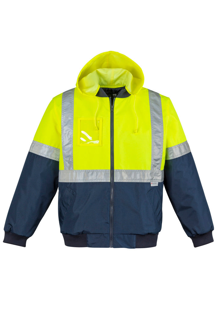 Syzmik Men's Hi Vis Quilted Flying Jacket - Yellow/Navy