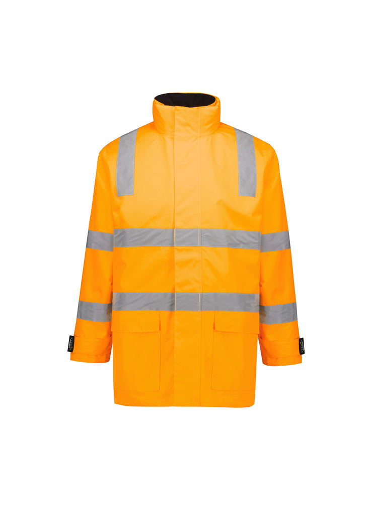 Syzmik Unisex Hi Vis VIC Rail 4 In 1 Waterproof Jacket - Orange