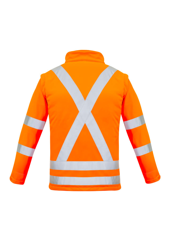 Syzmik Women's Hi Vis NSW Rail X Back 2 In 1 Softshell Jacket - Orange