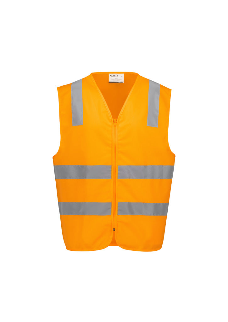 Syzmik Unisex Hi Vis VIC Rail Zip Vest - Orange