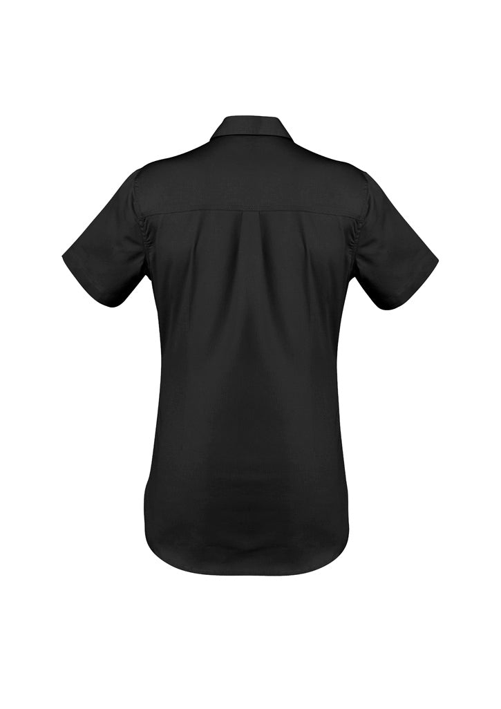 Syzmik Women's Lightweight Tradie Short Sleeve Shirt - Black