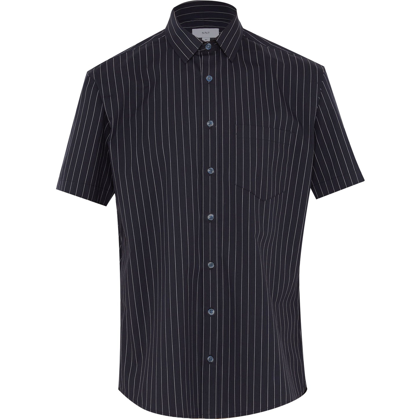NNT CATJDM Avignon Pinstripe Stretch Short Sleeve Shirt