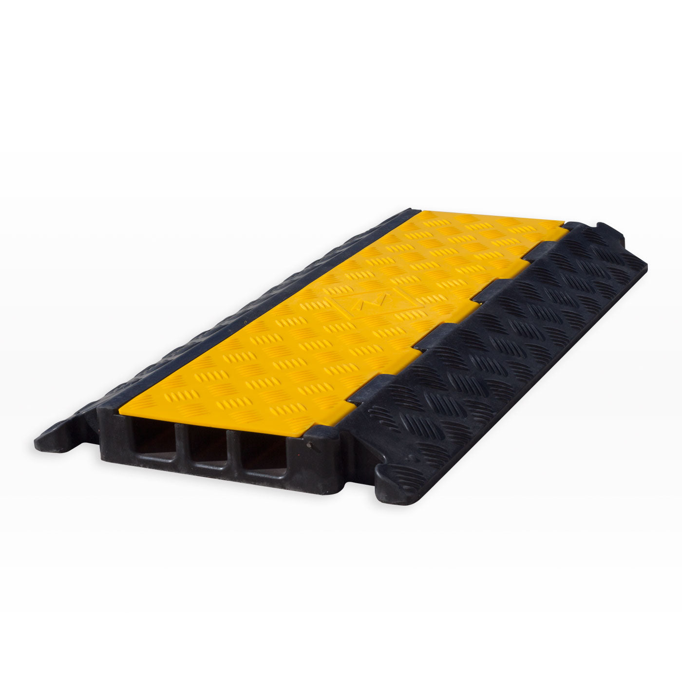 Cable Protector - 3 Channel - Rubber with Rubber/Plastic Lid
