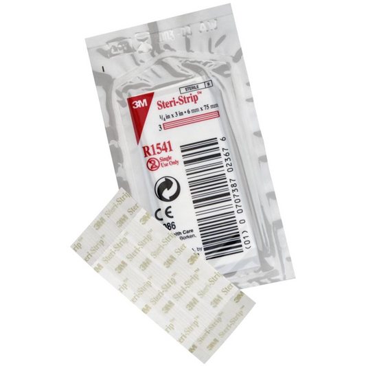 SOLVENTUM 3M1541 Steri-Strip Skin Closures 6mm x 75mm Pack of 3