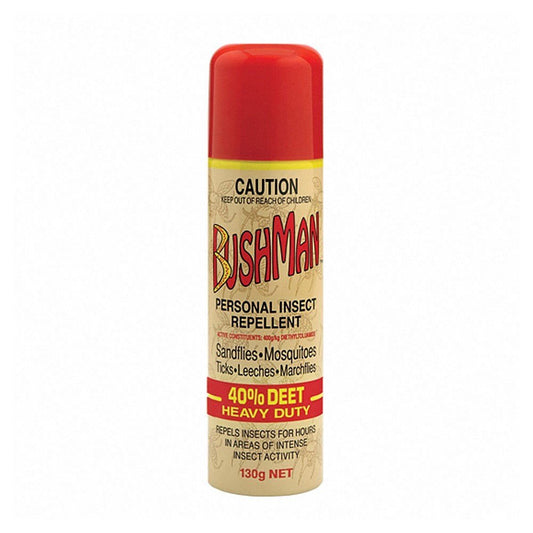 JUNO LABORATORIES 165263 Bushman 40% DEET Heavy Duty Aerosol, Tan/Red, 130g