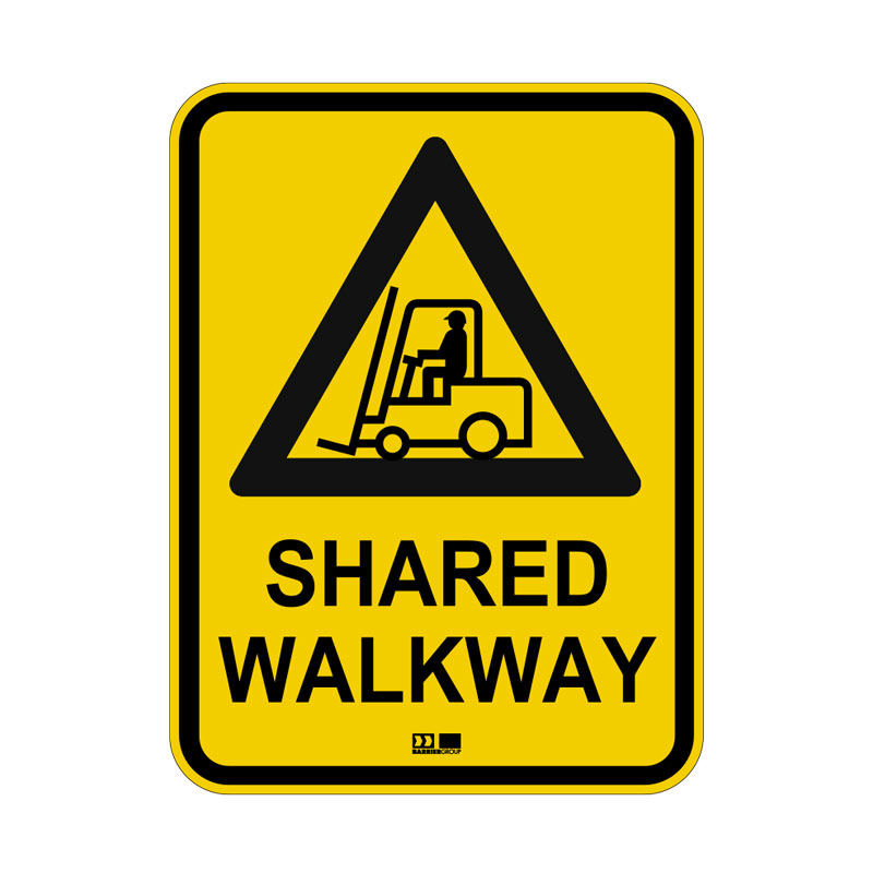 Sign - Shared Walkway with Symbol