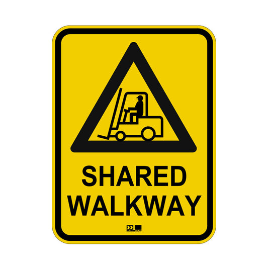 Sign - Shared Walkway with Symbol