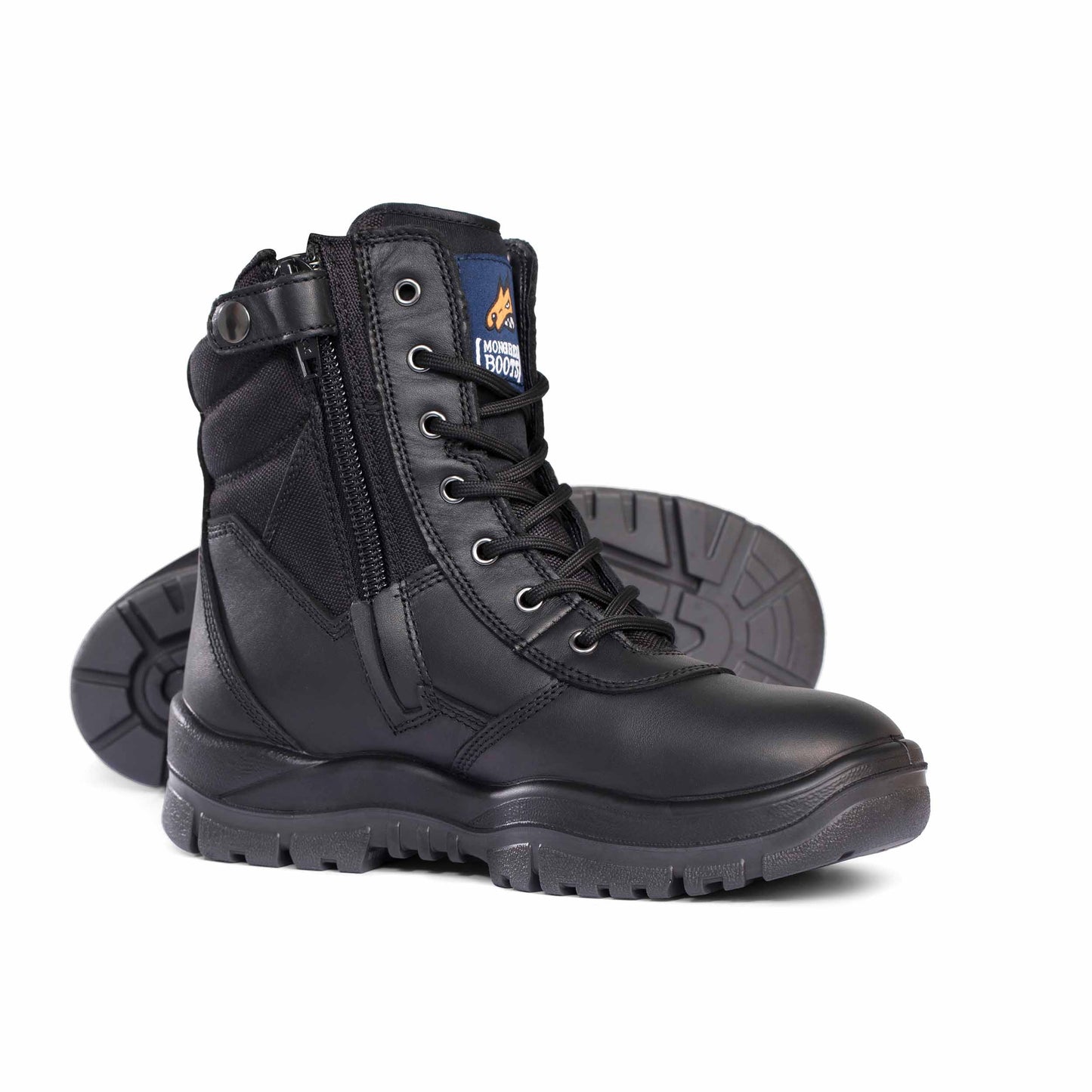 Black Hero - Mongrel Boots 251020 Black High Leg ZipSider Boot