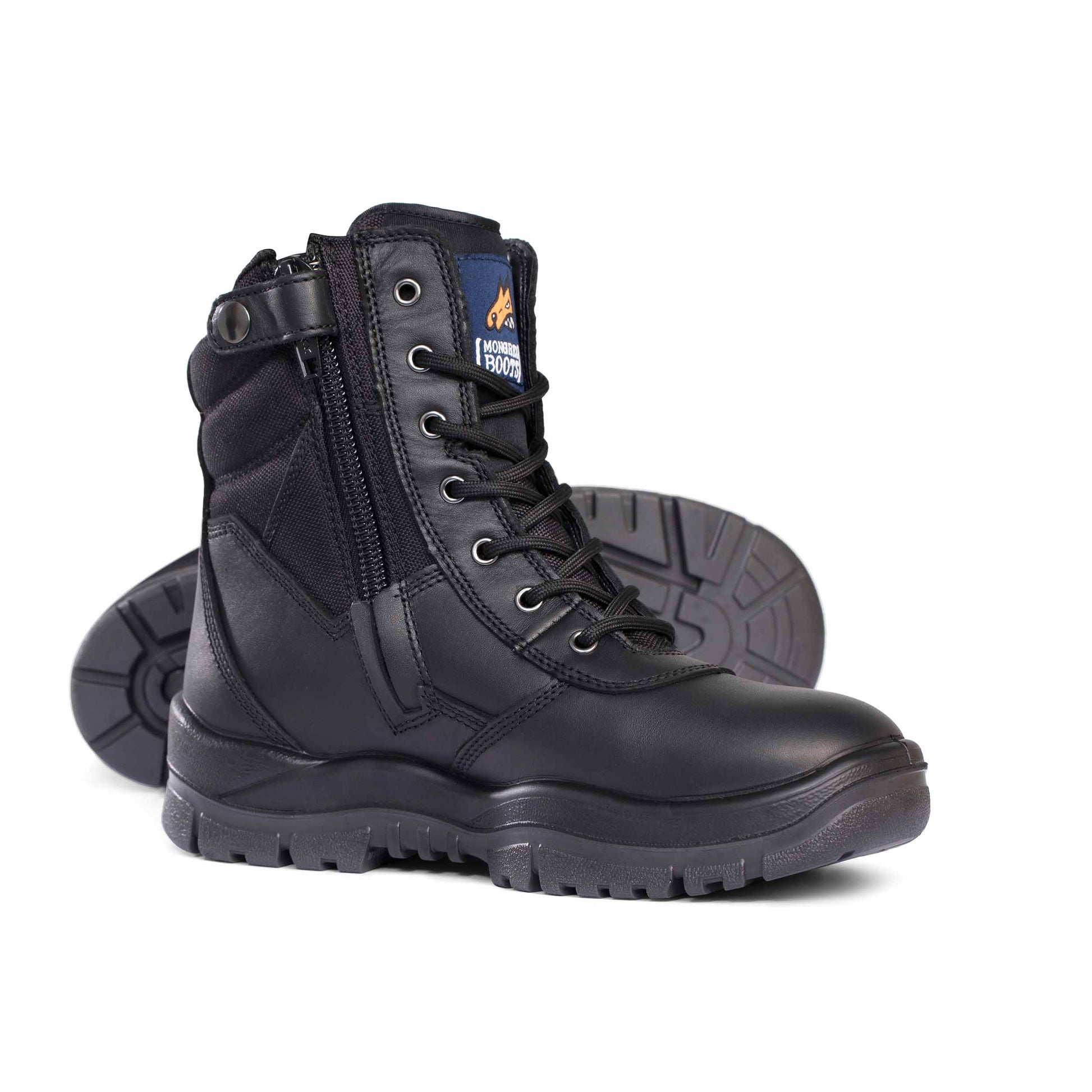 Black Hero - Mongrel Boots 251020 Black High Leg ZipSider Boot