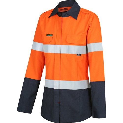 WORKIT Workwear Flarex PPE2 Womens FR Inherent 190gsm Taped Shirt