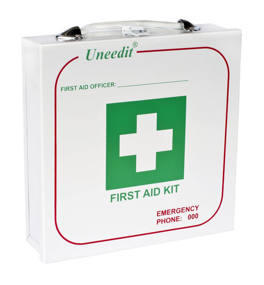 Max Global Products 2C-VX First Aid Kit - Complete Office, Camping, 4WD General Purpose with Snake Bite Bandage in Metal Case